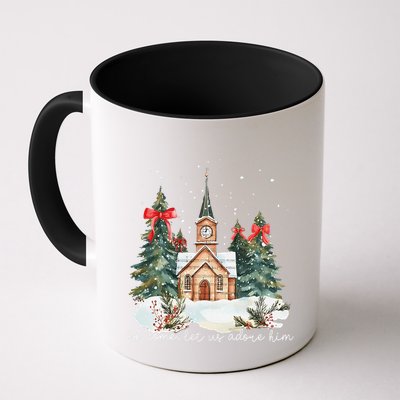 Oh Come Let Us Adore Him Jesus Christmas Christian Coquette Mug