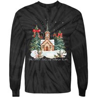 Oh Come Let Us Adore Him Jesus Christmas Christian Coquette Tie-Dye Long Sleeve Shirt