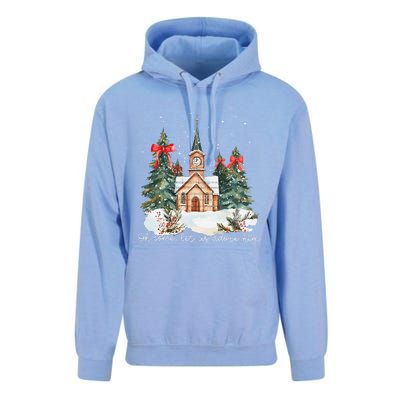 Oh Come Let Us Adore Him Jesus Christmas Christian Coquette Unisex Surf Hoodie