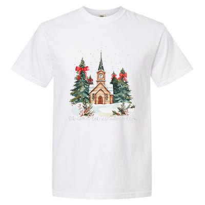 Oh Come Let Us Adore Him Jesus Christmas Christian Coquette Garment-Dyed Heavyweight T-Shirt