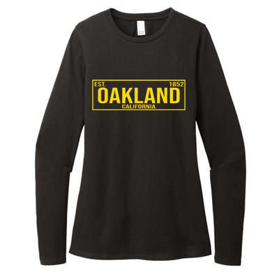 Oakland California License Plate Design Classic Womens CVC Long Sleeve Shirt