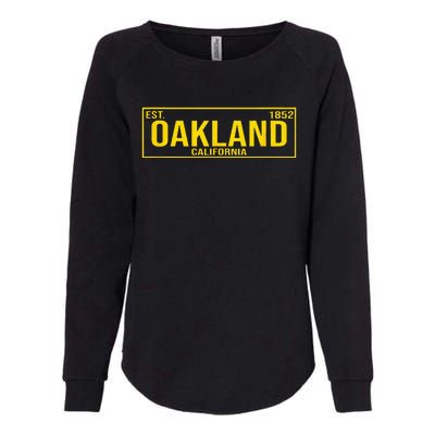 Oakland California License Plate Design Classic Womens California Wash Sweatshirt