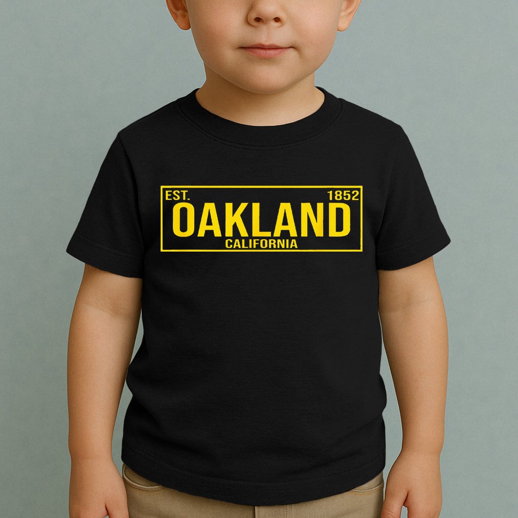Oakland California License Plate Design Classic Toddler T-Shirt