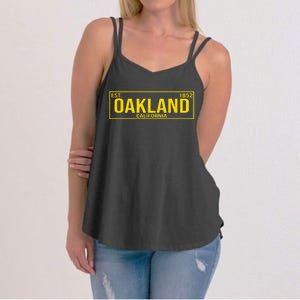 Oakland California License Plate Design Classic Women's Strappy Tank