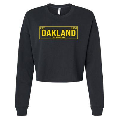 Oakland California License Plate Design Classic Cropped Pullover Crew