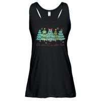 Oh Come Let Us Adore Him Funny Christian Christmas Tree Bow Ladies Essential Flowy Tank