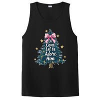 Oh Come Let Us Adore Him Christmas Nativity Christian Jesus PosiCharge Competitor Tank