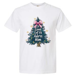 Oh Come Let Us Adore Him Christmas Nativity Christian Jesus Garment-Dyed Heavyweight T-Shirt