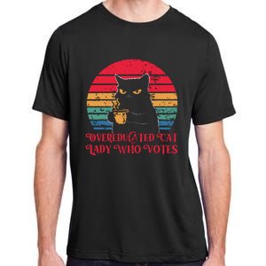 Overeducated Cat Lady Who Votes 2024 Election Adult ChromaSoft Performance T-Shirt