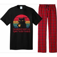 Overeducated Cat Lady Who Votes 2024 Election Pajama Set