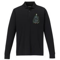 Oh Come Let Us Adore Him Christian Jesus Christmas Pajamas Performance Long Sleeve Polo