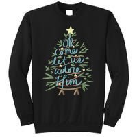 Oh Come Let Us Adore Him Christian Jesus Christmas Pajamas Sweatshirt