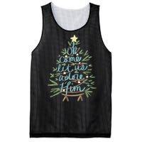 Oh Come Let Us Adore Him Christian Jesus Christmas Pajamas Mesh Reversible Basketball Jersey Tank