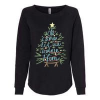 Oh Come Let Us Adore Him Christian Jesus Christmas Pajamas Womens California Wash Sweatshirt