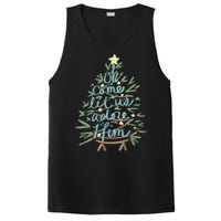 Oh Come Let Us Adore Him Christian Jesus Christmas Pajamas PosiCharge Competitor Tank