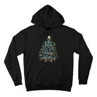 Oh Come Let Us Adore Him Christian Jesus Christmas Pajamas Tall Hoodie