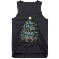 Oh Come Let Us Adore Him Christian Jesus Christmas Pajamas Tank Top