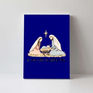 Oh Come Let Us Adore Him Jesus Christmas Christian Nativity Great Gift Canvas