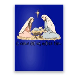 Oh Come Let Us Adore Him Jesus Christmas Christian Nativity Great Gift Poster