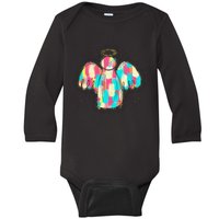 Oh Come Let Us Adore Him Jesus Christmas Angel Christian Baby Long Sleeve Bodysuit