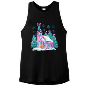 Oh Come Let Us Adore Him Jesus Christmas Christian Coquette Ladies PosiCharge Tri-Blend Wicking Tank