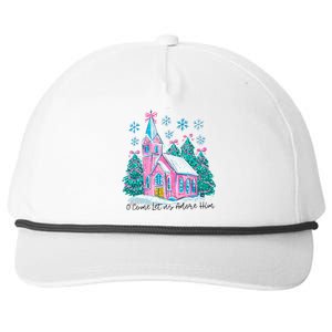 Oh Come Let Us Adore Him Jesus Christmas Christian Coquette Snapback Five-Panel Rope Hat