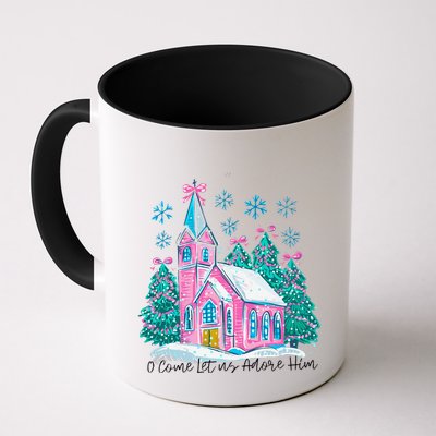 Oh Come Let Us Adore Him Jesus Christmas Christian Coquette Mug
