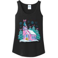 Oh Come Let Us Adore Him Jesus Christmas Christian Coquette Ladies Essential Tank