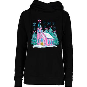 Oh Come Let Us Adore Him Jesus Christmas Christian Coquette Womens Funnel Neck Pullover Hood