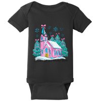 Oh Come Let Us Adore Him Jesus Christmas Christian Coquette Baby Bodysuit