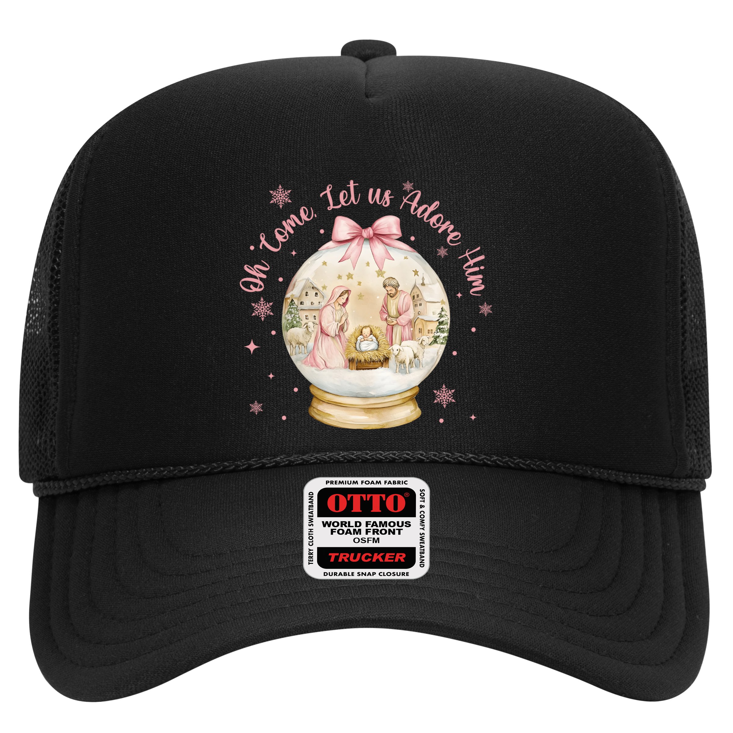 Oh Come Let Us Adore Him Jesus Nativity Scene Coquette Bow Gift Hat