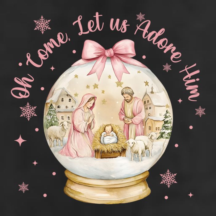 Oh Come Let Us Adore Him Jesus Nativity Scene Coquette Bow Gift Hat