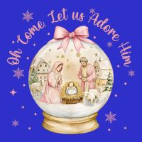 Oh Come Let Us Adore Him Jesus Nativity Scene Coquette Bow Gift 16 in Basic Backpack