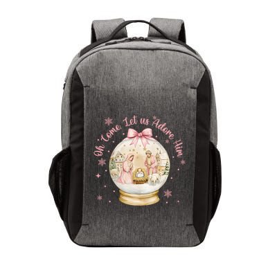 Oh Come Let Us Adore Him Jesus Nativity Scene Coquette Bow Gift Vector Backpack
