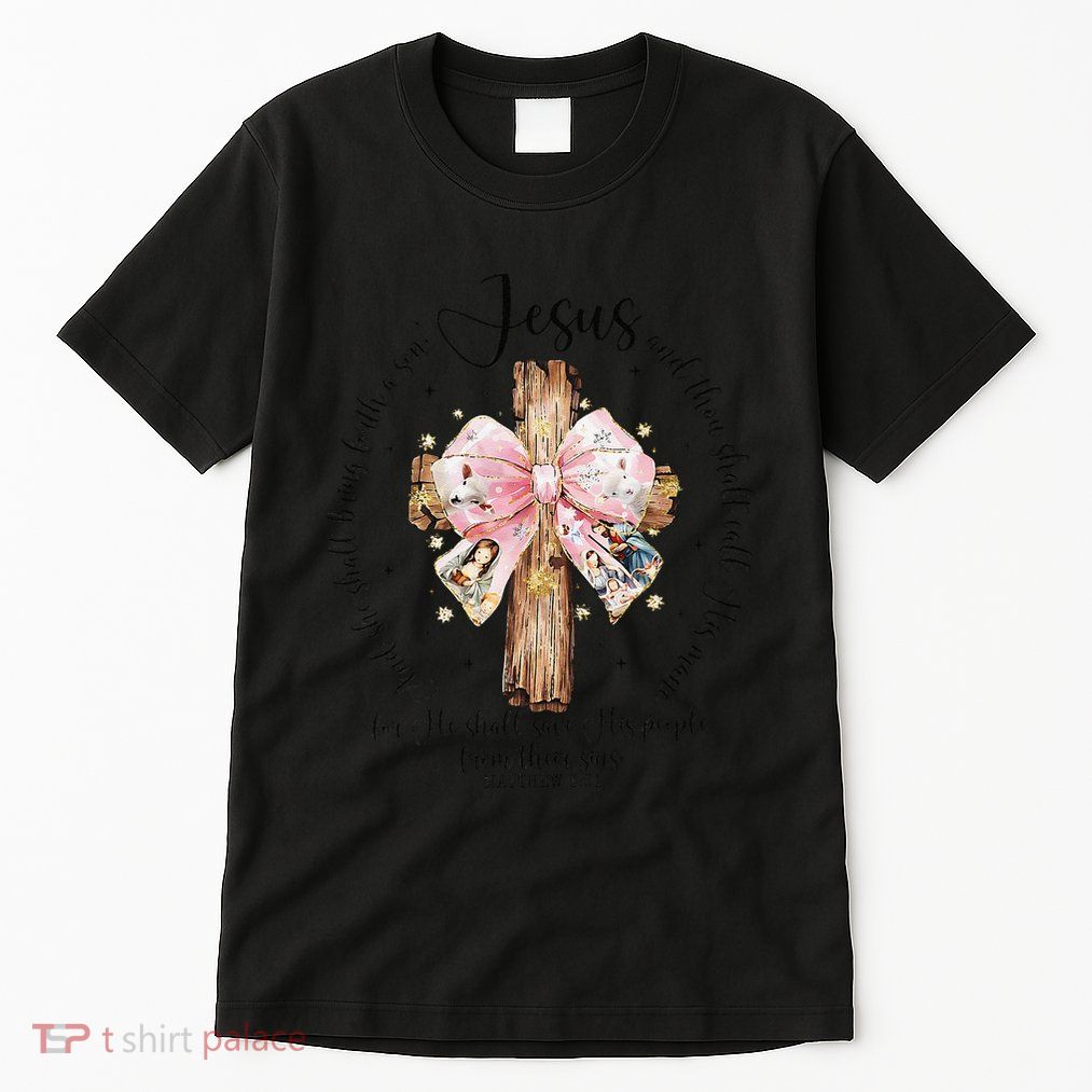 O Come Let Us Adore Him Nativity Scene Jesus Christmas Tall T-Shirt