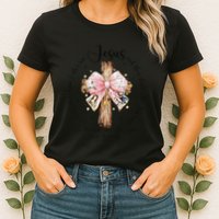 O Come Let Us Adore Him Nativity Scene Jesus Christmas Womens T-Shirt