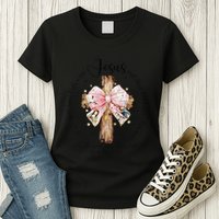 O Come Let Us Adore Him Nativity Scene Jesus Christmas Womens T-Shirt