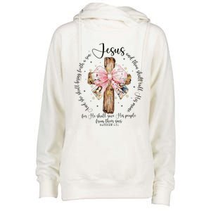 O Come Let Us Adore Him Nativity Scene Jesus Christmas Womens Funnel Neck Pullover Hood