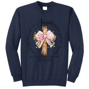 O Come Let Us Adore Him Nativity Scene Jesus Christmas Sweatshirt