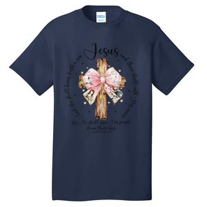 O Come Let Us Adore Him Nativity Scene Jesus Christmas Tall T-Shirt