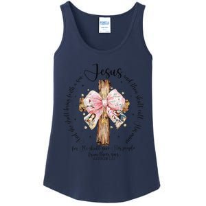 O Come Let Us Adore Him Nativity Scene Jesus Christmas Ladies Essential Tank