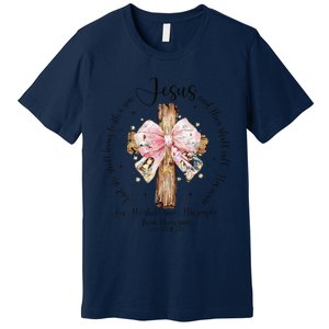 O Come Let Us Adore Him Nativity Scene Jesus Christmas Premium T-Shirt