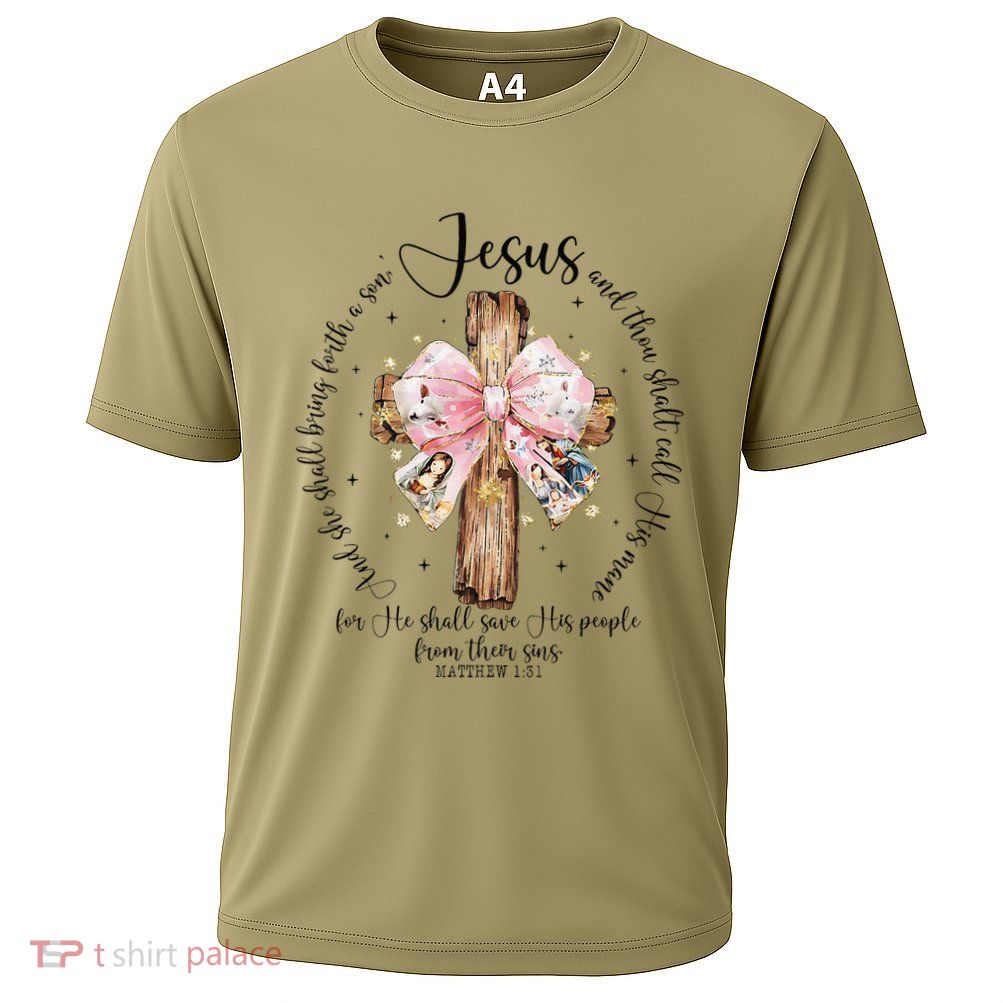 O Come Let Us Adore Him Nativity Scene Jesus Christmas Performance Shirt
