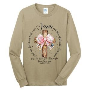 O Come Let Us Adore Him Nativity Scene Jesus Christmas Tall Long Sleeve T-Shirt