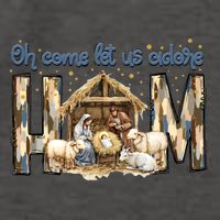 Oh Come Let Us Adore Him Nativity Scene Christmas Coquette Vector Backpack