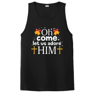 Oh Come Let Us Adore Him Christmas PosiCharge Competitor Tank