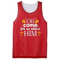 Oh Come Let Us Adore Him Christmas Mesh Reversible Basketball Jersey Tank