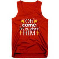 Oh Come Let Us Adore Him Christmas Tank Top