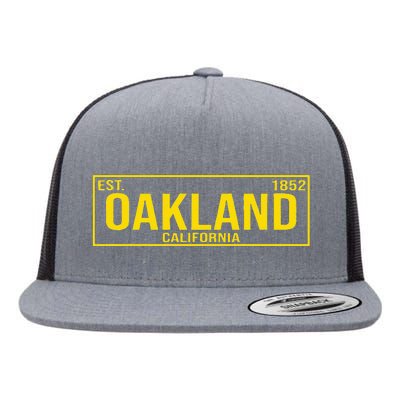 Oakland California License Plate Design Classic Flat Bill Trucker Hat