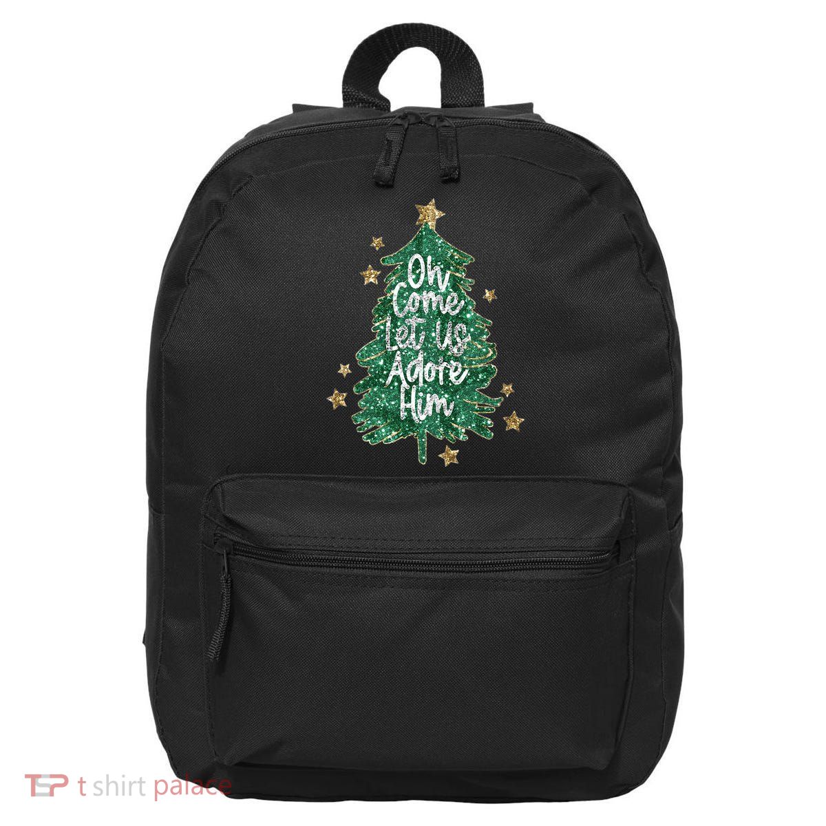 Oh Come Let Us Adore Him Christian Jesus Christmas 16 in Basic Backpack